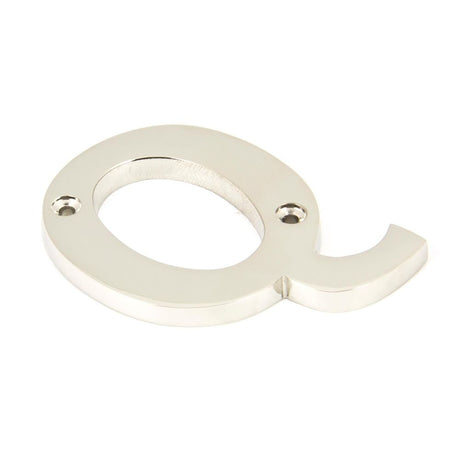 This is an image of From The Anvil - Polished Nickel Letter Q available to order from T.H Wiggans Architectural Ironmongery in Kendal, quick delivery and discounted prices.