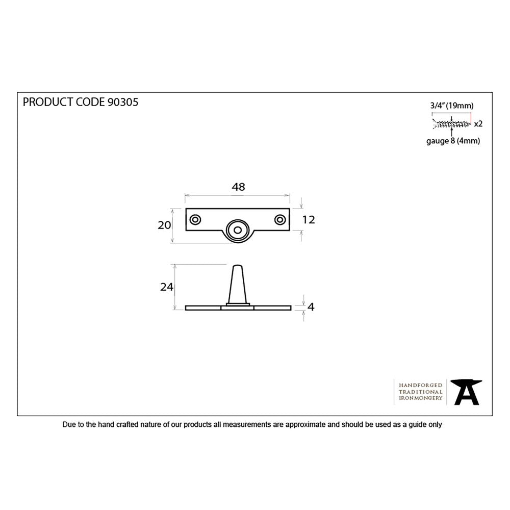 This is an image showing From The Anvil - Polished Nickel Offset Stay Pin available from T.H Wiggans Architectural Ironmongery in Kendal, quick delivery and discounted prices