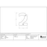 This is an image showing From The Anvil - Polished Nickel Numeral 2 available from trade door handles, quick delivery and discounted prices
