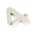 This is an image of From The Anvil - Polished Nickel Numeral 4 available to order from T.H Wiggans Architectural Ironmongery in Kendal, quick delivery and discounted prices.