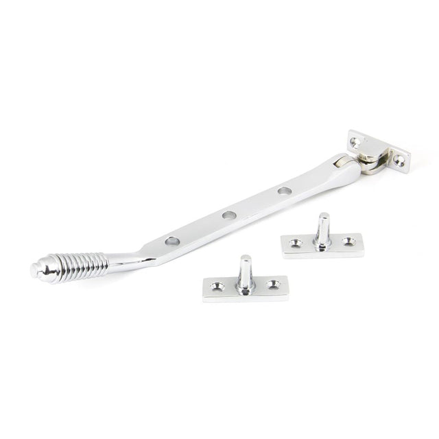 This is an image showing From The Anvil - Polished Chrome 8" Reeded Stay available from T.H Wiggans Architectural Ironmongery in Kendal, quick delivery and discounted prices