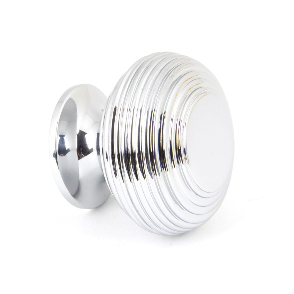 This is an image showing From The Anvil - Polished Chrome Beehive Cabinet Knob 40mm available from trade door handles, quick delivery and discounted prices