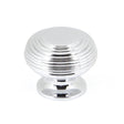 This is an image showing From The Anvil - Polished Chrome Beehive Cabinet Knob 40mm available from T.H Wiggans Architectural Ironmongery in Kendal, quick delivery and discounted prices