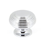 This is an image showing From The Anvil - Polished Chrome Beehive Cabinet Knob 40mm available from T.H Wiggans Architectural Ironmongery in Kendal, quick delivery and discounted prices