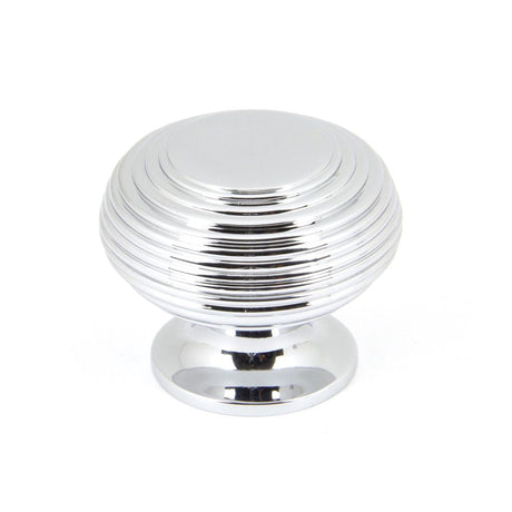 This is an image showing From The Anvil - Polished Chrome Beehive Cabinet Knob 40mm available from T.H Wiggans Architectural Ironmongery in Kendal, quick delivery and discounted prices