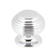 This is an image showing From The Anvil - Polished Chrome Beehive Cabinet Knob 30mm available from T.H Wiggans Architectural Ironmongery in Kendal, quick delivery and discounted prices