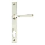 This is an image of From The Anvil - Polished Nickel Avon Slimline Lever Espag. Lock Set available to order from T.H Wiggans Architectural Ironmongery in Kendal, quick delivery and discounted prices.