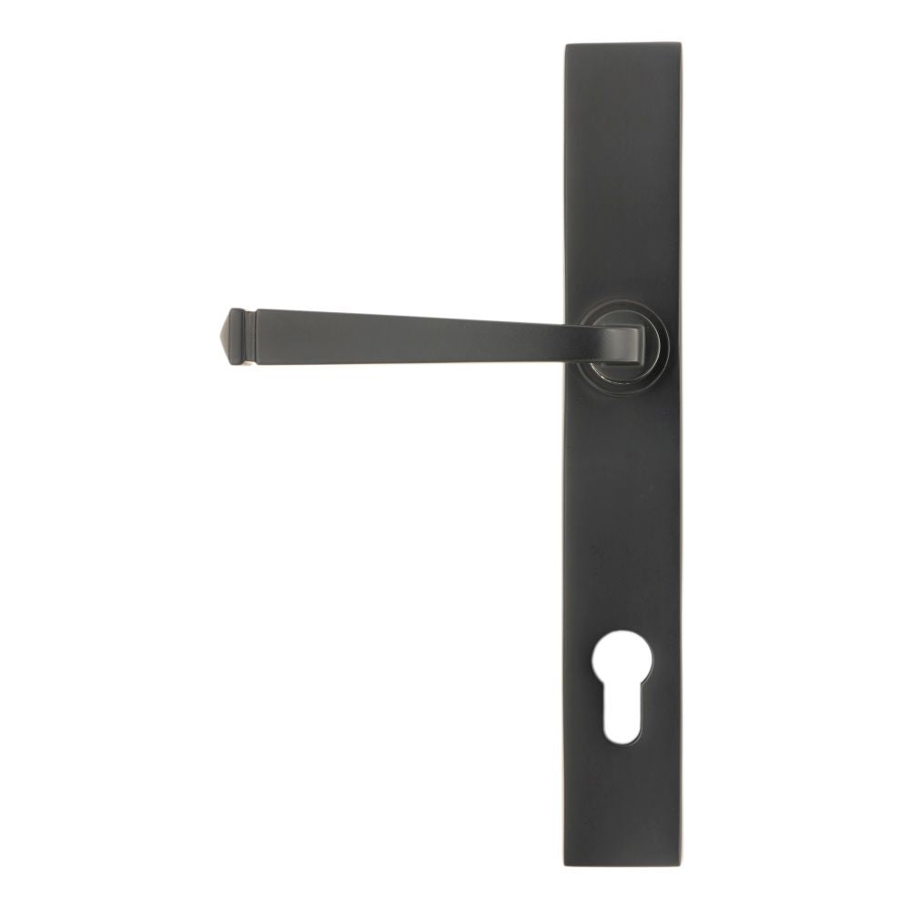 This is an image showing From The Anvil - Aged Bronze Avon Slimline Espag. Lock Set available from trade door handles, quick delivery and discounted prices