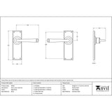 This is an image showing From The Anvil - Aged Brass Avon Lever Latch Set available from trade door handles, quick delivery and discounted prices