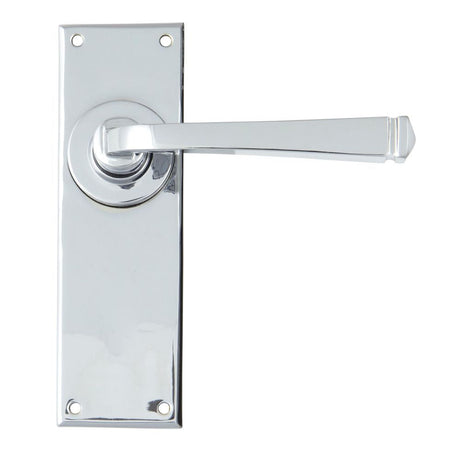 This is an image of From The Anvil - Polished Chrome Avon Lever Latch Set available to order from T.H Wiggans Architectural Ironmongery in Kendal, quick delivery and discounted prices.