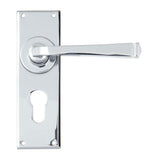 This is an image of From The Anvil - Polished Chrome Avon Lever Euro Lock Set available to order from T.H Wiggans Architectural Ironmongery in Kendal, quick delivery and discounted prices.