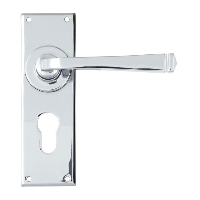 This is an image of From The Anvil - Polished Chrome Avon Lever Euro Lock Set available to order from T.H Wiggans Architectural Ironmongery in Kendal, quick delivery and discounted prices.