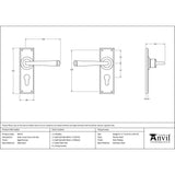 This is an image showing From The Anvil - Aged Bronze Avon Lever Euro Lock Set available from trade door handles, quick delivery and discounted prices