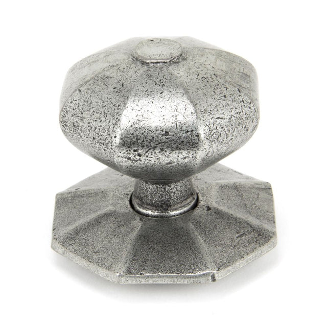 This is an image of From The Anvil - Pewter Octagonal Centre Door Knob - Internal available to order from T.H Wiggans Architectural Ironmongery in Kendal, quick delivery and discounted prices.