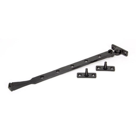 This is an image showing From The Anvil - Black 12" Avon Stay available from T.H Wiggans Architectural Ironmongery in Kendal, quick delivery and discounted prices