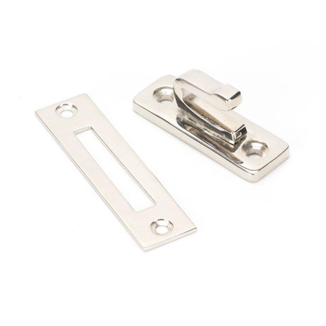 This is an image showing From The Anvil - Polished Nickel Locking Avon Fastener available from T.H Wiggans Architectural Ironmongery in Kendal, quick delivery and discounted prices