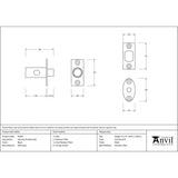 This is an image showing From The Anvil - Black Security Window Bolt available from T.H Wiggans Architectural Ironmongery in Kendal, quick delivery and discounted prices