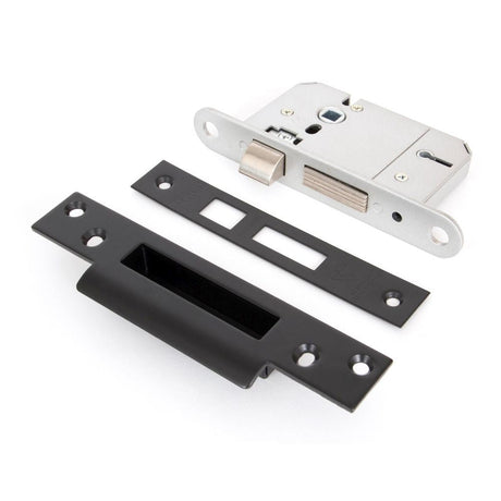 This is an image showing From The Anvil - Black 2?" 5 Lever BS Sash Lock available from T.H Wiggans Architectural Ironmongery in Kendal, quick delivery and discounted prices