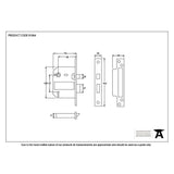 This is an image showing From The Anvil - Black 3" 5 Lever BS Sash Lock available from T.H Wiggans Architectural Ironmongery in Kendal, quick delivery and discounted prices