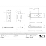 This is an image showing From The Anvil - SSS 3" Heavy Duty Latch available from T.H Wiggans Architectural Ironmongery in Kendal, quick delivery and discounted prices
