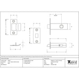 This is an image showing From The Anvil - Black 2?" Tubular Mortice Latch available from T.H Wiggans Architectural Ironmongery in Kendal, quick delivery and discounted prices