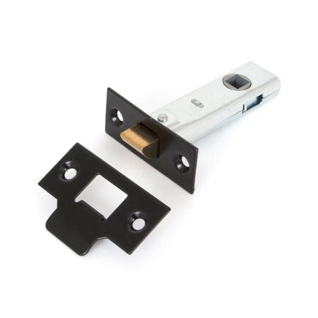 This is an image showing From The Anvil - Black 3" Tubular Mortice Latch available from T.H Wiggans Architectural Ironmongery in Kendal, quick delivery and discounted prices