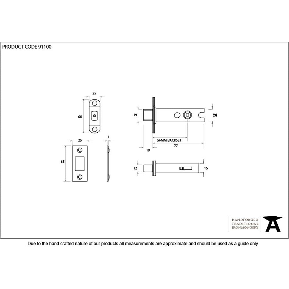 This is an image showing From The Anvil - SSS 3" Heavy Duty Tubular Deadbolt available from T.H Wiggans Architectural Ironmongery in Kendal, quick delivery and discounted prices