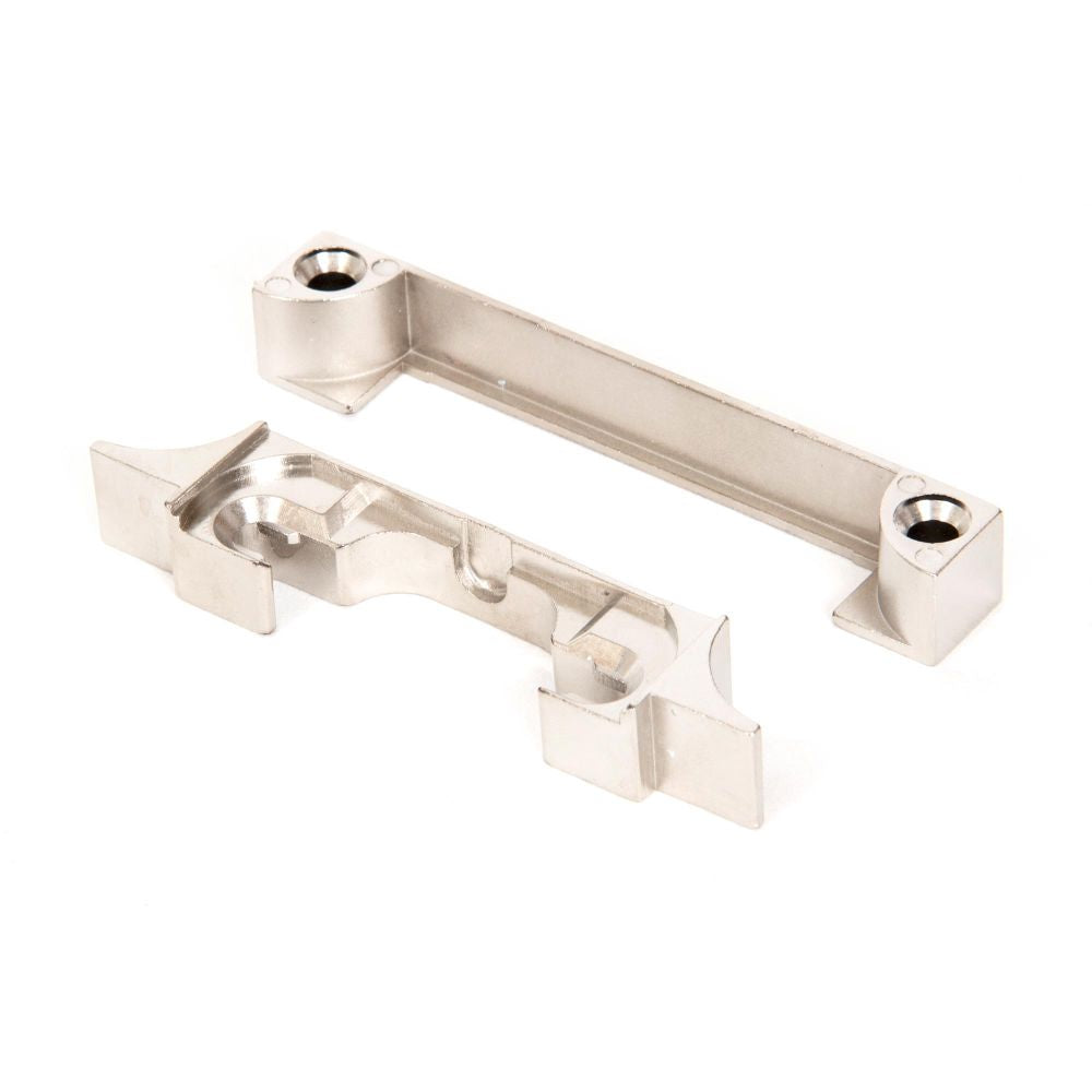 This is an image showing From The Anvil - Nickel 1/2" Rebate Kit Latch and Deadbolt available from T.H Wiggans Architectural Ironmongery in Kendal, quick delivery and discounted prices