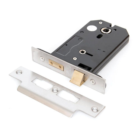 This is an image showing From The Anvil - SS 5" Horizontal Bathroom Lock available from T.H Wiggans Architectural Ironmongery in Kendal, quick delivery and discounted prices