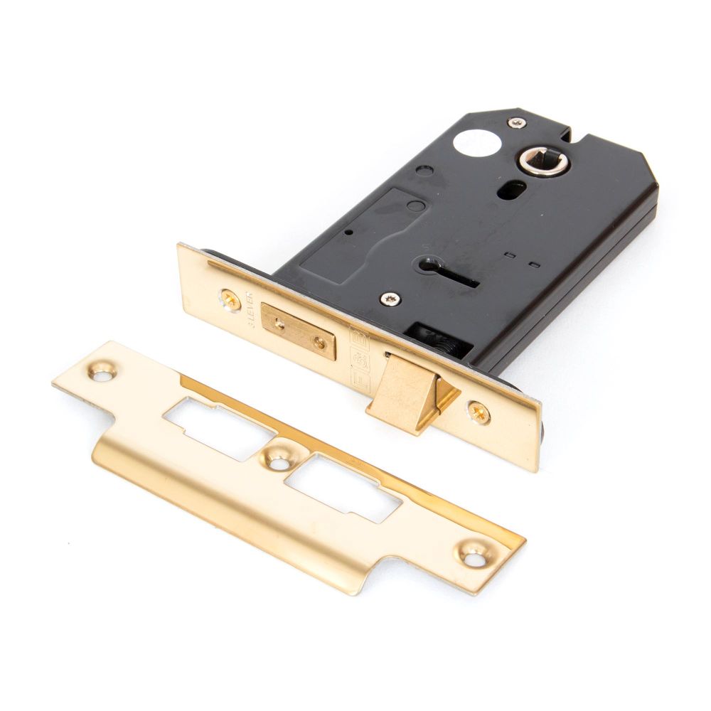 This is an image showing From The Anvil - PVD 5" Horizontal 3 Lever Sash Lock available from T.H Wiggans Architectural Ironmongery in Kendal, quick delivery and discounted prices