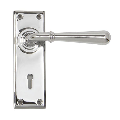 This is an image of From The Anvil - Polished Chrome Newbury Lever Lock Set available to order from T.H Wiggans Architectural Ironmongery in Kendal, quick delivery and discounted prices.