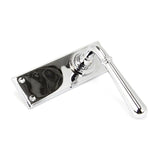 This is an image showing From The Anvil - Polished Chrome Newbury Lever Latch Set available from trade door handles, quick delivery and discounted prices