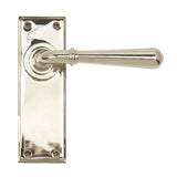 This is an image of From The Anvil - Polished Nickel Newbury Lever Latch Set available to order from T.H Wiggans Architectural Ironmongery in Kendal, quick delivery and discounted prices.