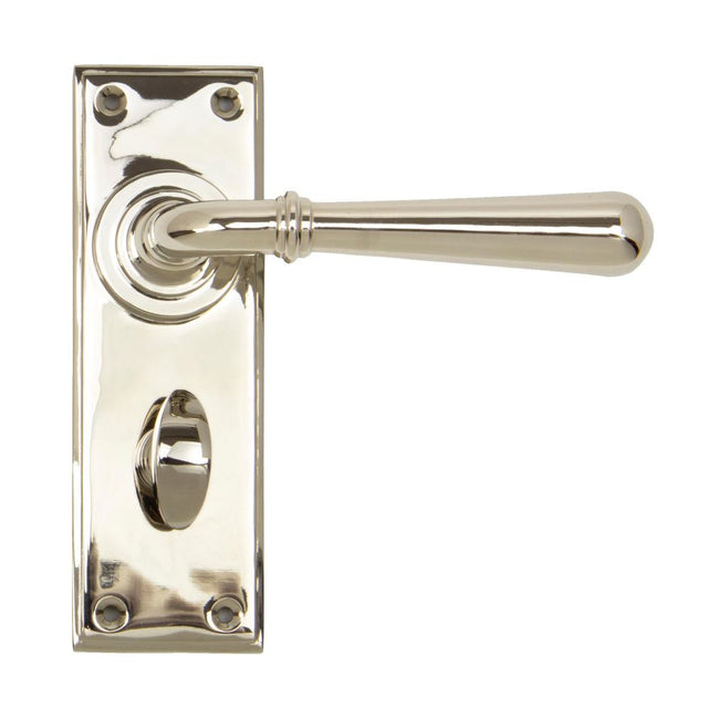 This is an image of From The Anvil - Polished Nickel Newbury Lever Bathroom Set available to order from T.H Wiggans Architectural Ironmongery in Kendal, quick delivery and discounted prices.