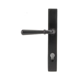 This is an image showing From The Anvil - Aged Bronze Newbury Slimline Lever Espag. Lock Set available from trade door handles, quick delivery and discounted prices