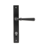 This is an image of From The Anvil - Aged Bronze Newbury Slimline Lever Espag. Lock Set available to order from T.H Wiggans Architectural Ironmongery in Kendal, quick delivery and discounted prices.