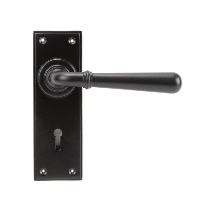 This is an image of From The Anvil - Aged Bronze Newbury Lever Lock Set available to order from T.H Wiggans Architectural Ironmongery in Kendal, quick delivery and discounted prices.