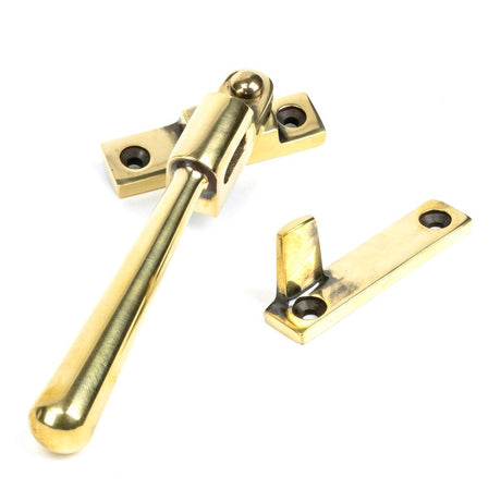 This is an image showing From The Anvil - Aged Brass Night-Vent Locking Newbury Fastener available from T.H Wiggans Architectural Ironmongery in Kendal, quick delivery and discounted prices