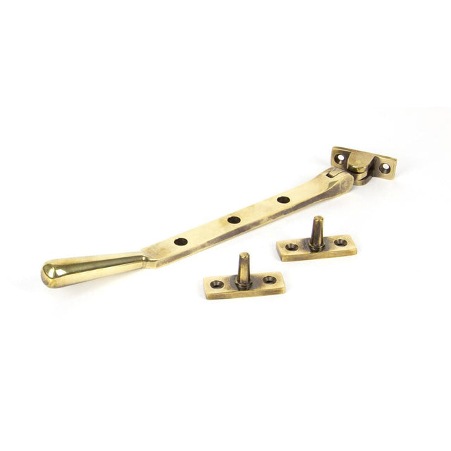 This is an image showing From The Anvil - Aged Brass 8" Newbury Stay available from T.H Wiggans Architectural Ironmongery in Kendal, quick delivery and discounted prices