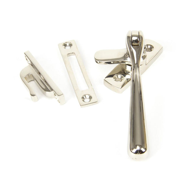 This is an image showing From The Anvil - Polished Nickel Locking Newbury Fastener available from T.H Wiggans Architectural Ironmongery in Kendal, quick delivery and discounted prices