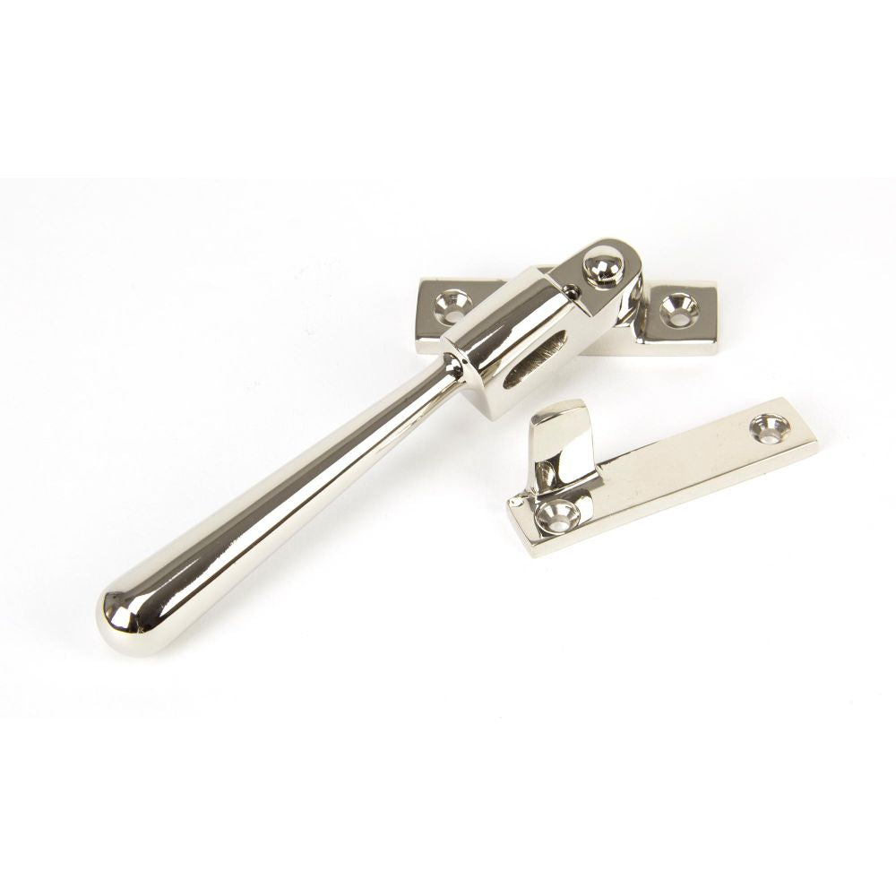 This is an image showing From The Anvil - Polished Nickel Night-Vent Locking Newbury Fastener available from T.H Wiggans Architectural Ironmongery in Kendal, quick delivery and discounted prices