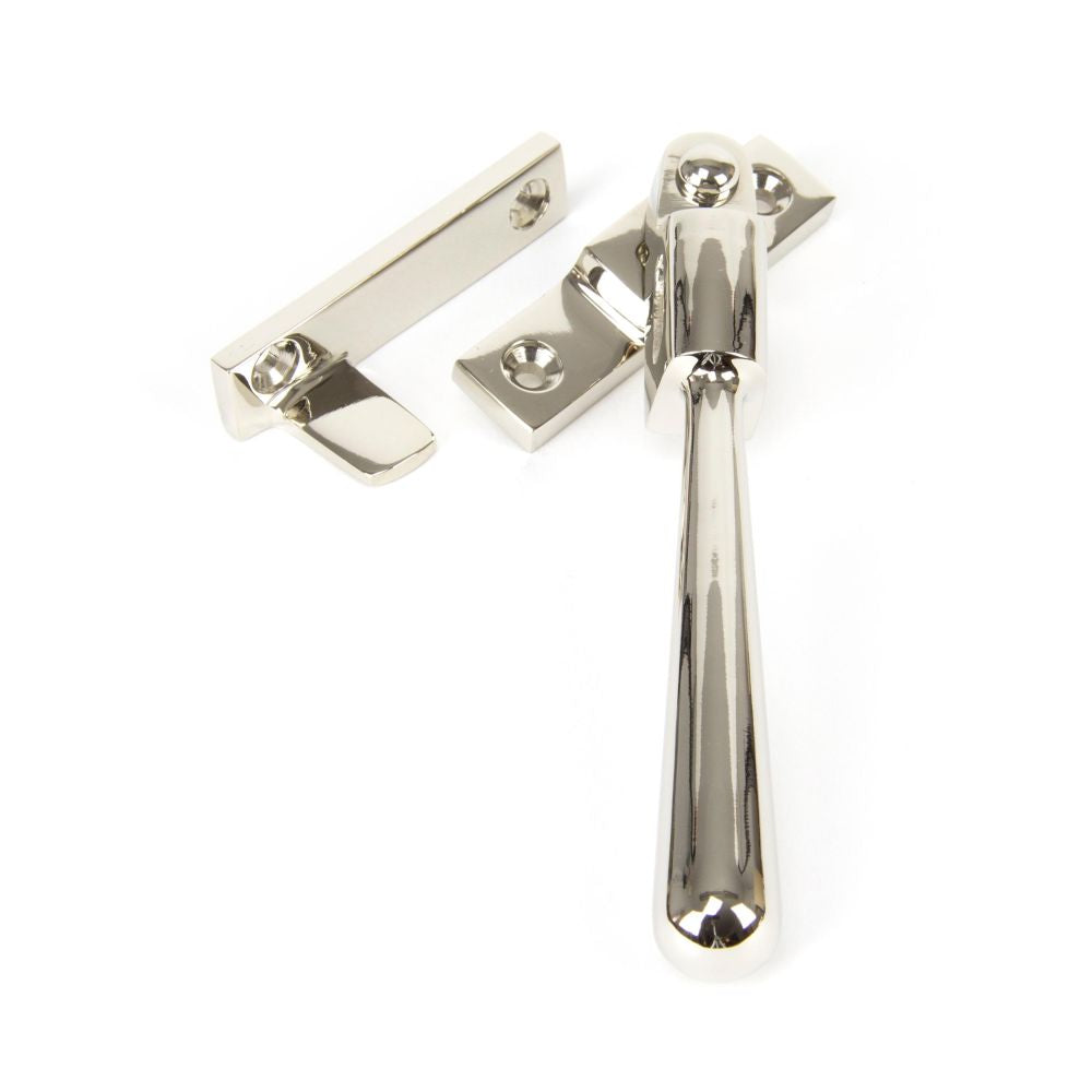 This is an image showing From The Anvil - Polished Nickel Night-Vent Locking Newbury Fastener available from T.H Wiggans Architectural Ironmongery in Kendal, quick delivery and discounted prices