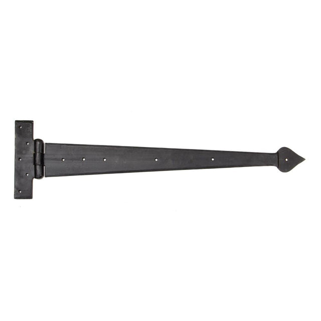 This is an image showing From The Anvil - External Beeswax 22" Arrow Head T Hinge (pair) available from T.H Wiggans Architectural Ironmongery in Kendal, quick delivery and discounted prices