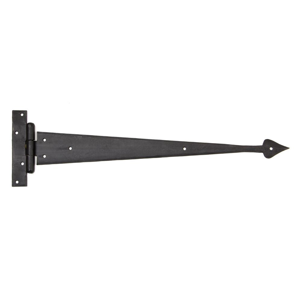 This is an image showing From The Anvil - External Beeswax 18" Arrow Head T Hinge (pair) available from T.H Wiggans Architectural Ironmongery in Kendal, quick delivery and discounted prices