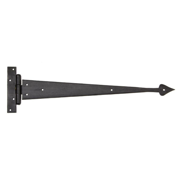 This is an image showing From The Anvil - External Beeswax 18" Arrow Head T Hinge (pair) available from T.H Wiggans Architectural Ironmongery in Kendal, quick delivery and discounted prices