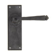 This is an image of From The Anvil - External Beeswax Avon Lever Latch Set available to order from T.H Wiggans Architectural Ironmongery in Kendal, quick delivery and discounted prices.