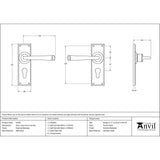 This is an image showing From The Anvil - External Beeswax Avon Lever Euro Lock Set available from trade door handles, quick delivery and discounted prices