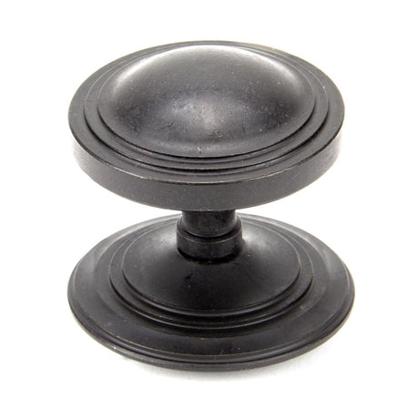 This is an image of From The Anvil - External Beeswax Art Deco Centre Door Knob available to order from T.H Wiggans Architectural Ironmongery in Kendal, quick delivery and discounted prices.