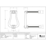 This is an image showing From The Anvil - External Beeswax Slimline Art Deco Door Knocker available from trade door handles, quick delivery and discounted prices