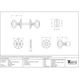 This is an image showing From The Anvil - External Beeswax Large Octagonal Mortice/Rim Knob Set available from trade door handles, quick delivery and discounted prices